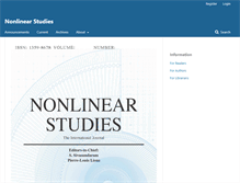 Tablet Screenshot of nonlinearstudies.com